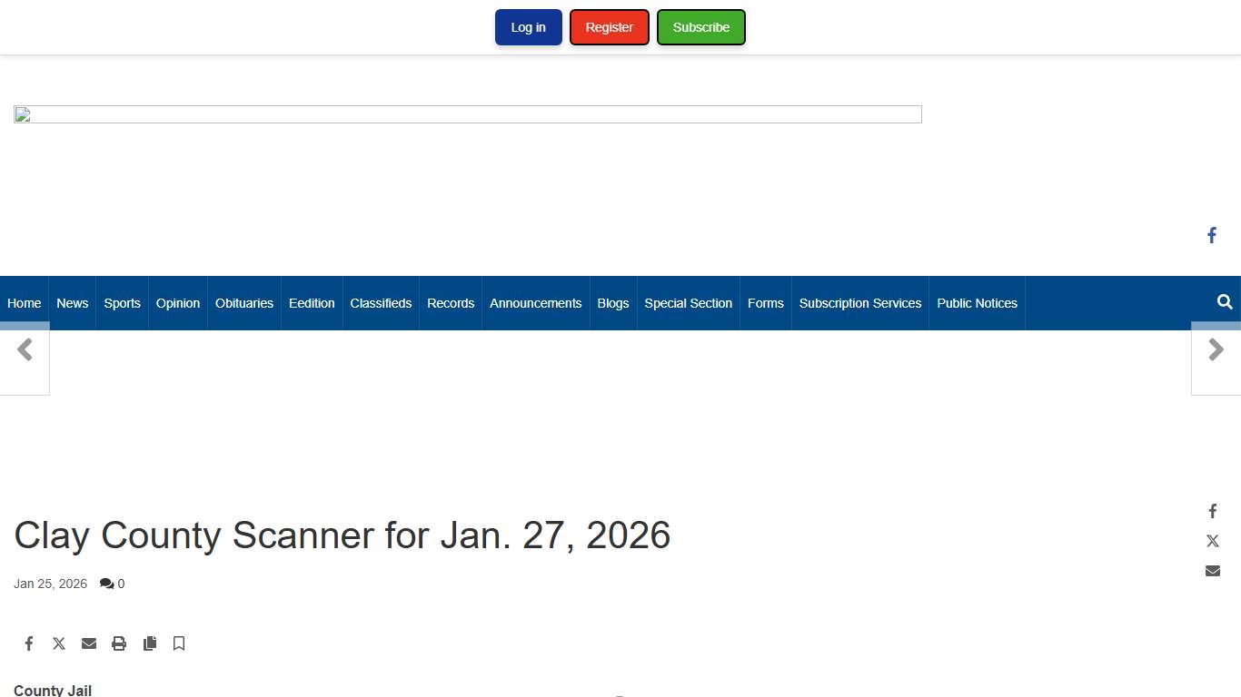 Clay County Scanner for Jan. 27, 2026 Brazil Times suncommercial.com